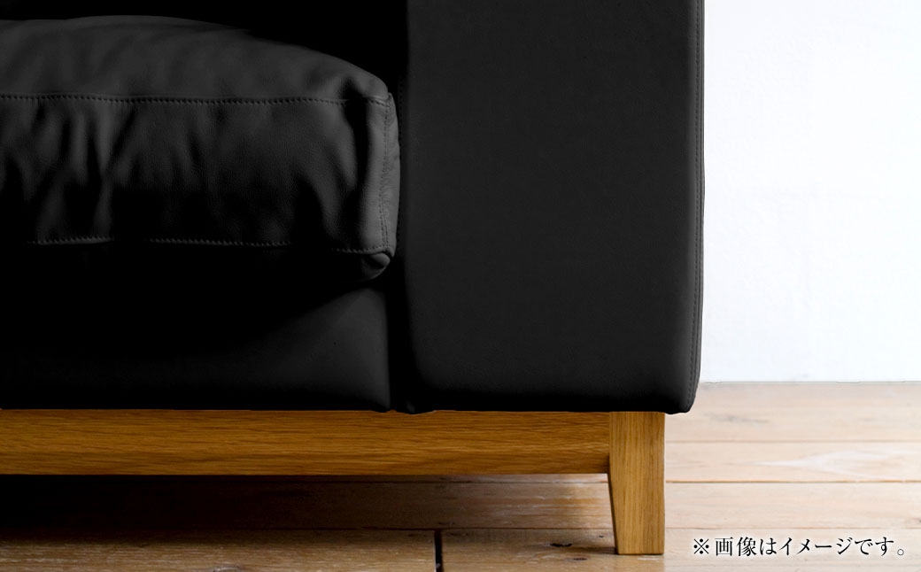 フロー2人掛けソファ ( オーク-本革ブラウン ) ／ ソファー ローソファ 革 レザー 家具 インテリア 長崎県 長崎市