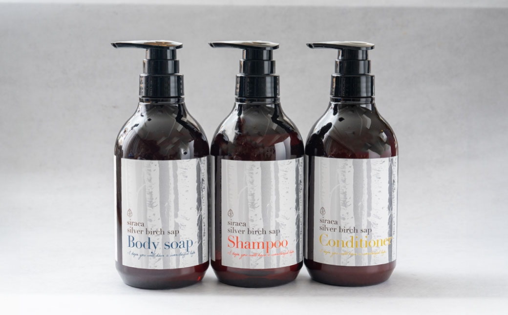 【1ヶ月毎5回定期】シラカシャンプー、コンディショナー、ボディーソープセット