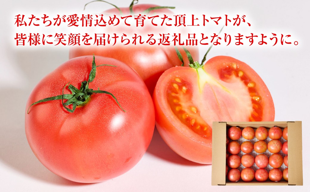 私たちが愛情込めて育てた頂上トマトが、皆様に笑顔を届けられる返礼品となりますように。