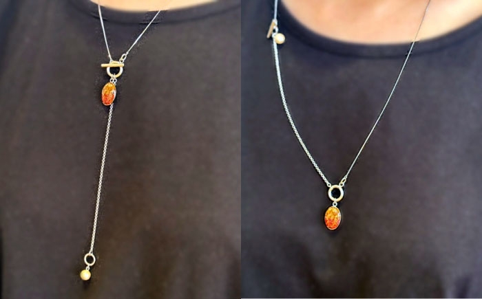 ネックレス アクセサリー 2WAY ナチュラル ハーブ パール レディース