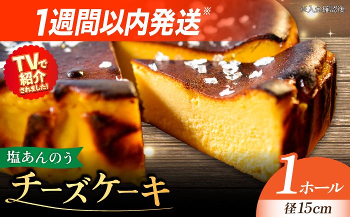 塩あんのうチーズケーキ / 安納芋 スイーツ 冷凍 新上五島町