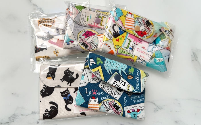 ねこ ネコ 猫 保護猫 猫グッズ 小物 雑貨 かわいい カードケース たわし グッズ 手作り ハンドメイド 人気 おすすめ