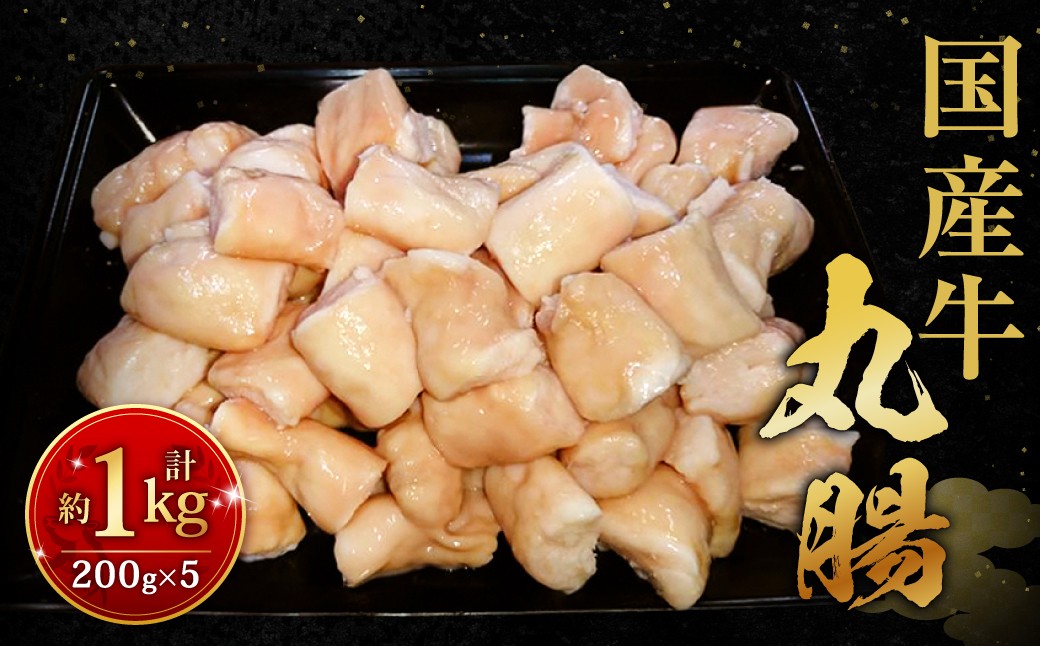 国産牛丸腸 約1kg（市立食肉センター直送）