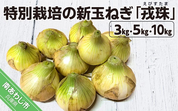 【新玉ねぎ】ひょうご安心ブランド認証 特別栽培の玉ねぎ「戎珠（えびすたま）」 ３kg 