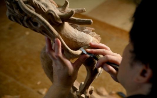 赤井彫刻工房　菩薩立像｜ac00007 塩竈市 塩釜 (有)赤井商店 赤井彫刻工房