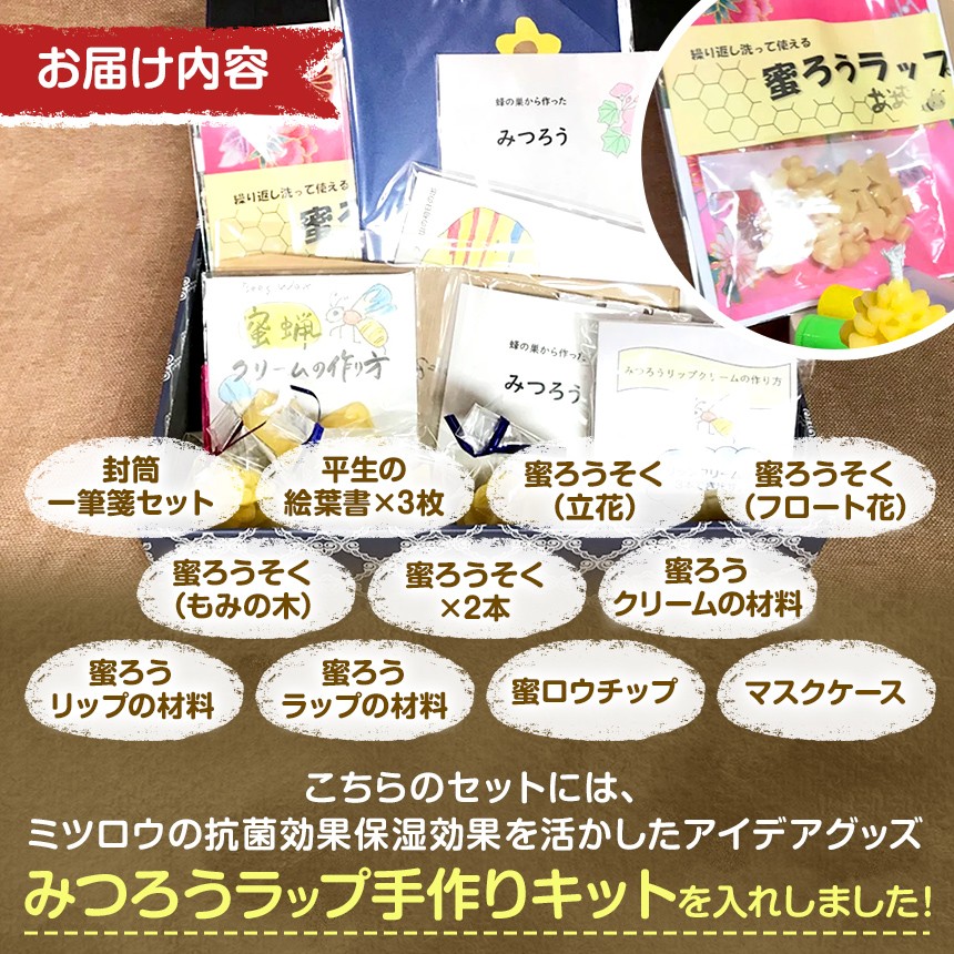 蜜蝋リップクリームの材料