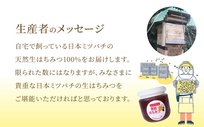 日本ミツバチの天然生はちみつ ( 百花蜜 ) 300g ハチミツ はちみつ 蜂蜜 日本ミツバチ 国産 国産はちみつ 佐賀