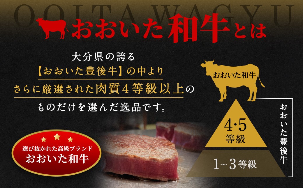 希少部位！ おおいた和牛 ヒレステーキ 150g×3枚 450g