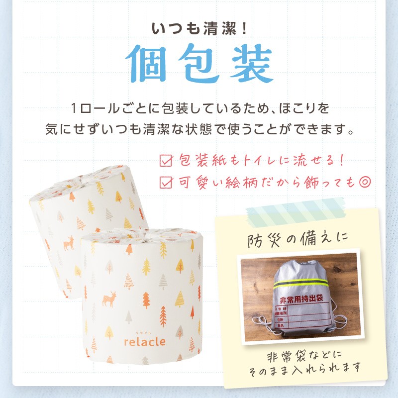 トイレットペーパー ダブル 個包装 トイレットペーパーダブル といれっとぺーぱー 防災 備蓄 生活用品