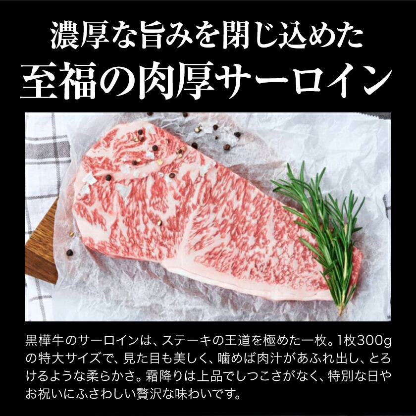 くまもと黒毛和牛 杉本本店 黒樺牛 A4~A5等級 肉厚サーロインステーキ 300g×2 計600g