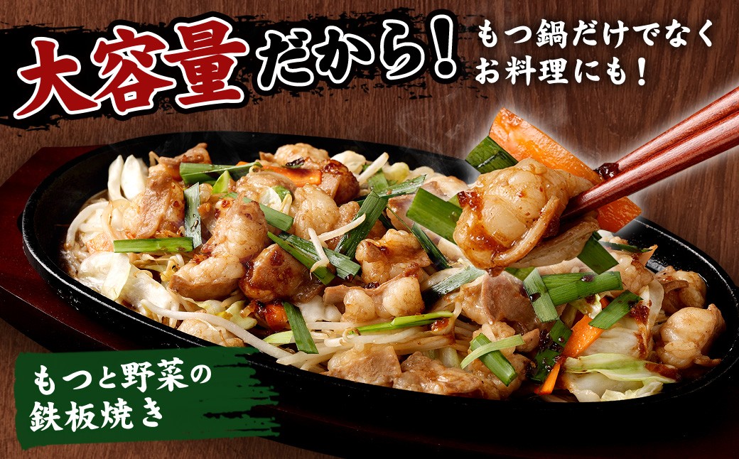 国産もつ鍋 8人前 冷凍ちゃんぽん・濃縮スープ付き（醤油味）