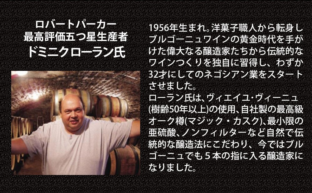 福智山ダム熟成 五つ星生産者ブルゴーニュ白4選-04 ドミニク ローラン シャブリV.V. FD571