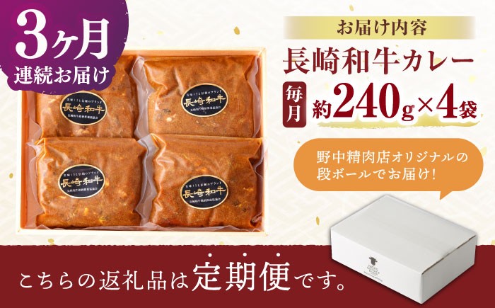 A5 カレー かれー カレーライス ビーフカレー レトルトカレー 長崎和牛 和牛 牛肉 肉 レトルト 冷凍 スパイス 定期便