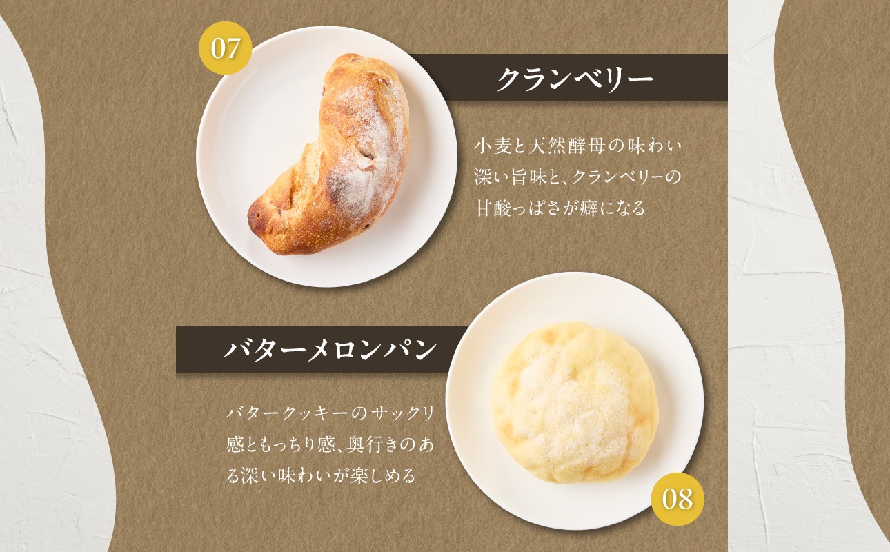 自家培養酵母で焼く店主厳選のアラカルトパン10点セット！