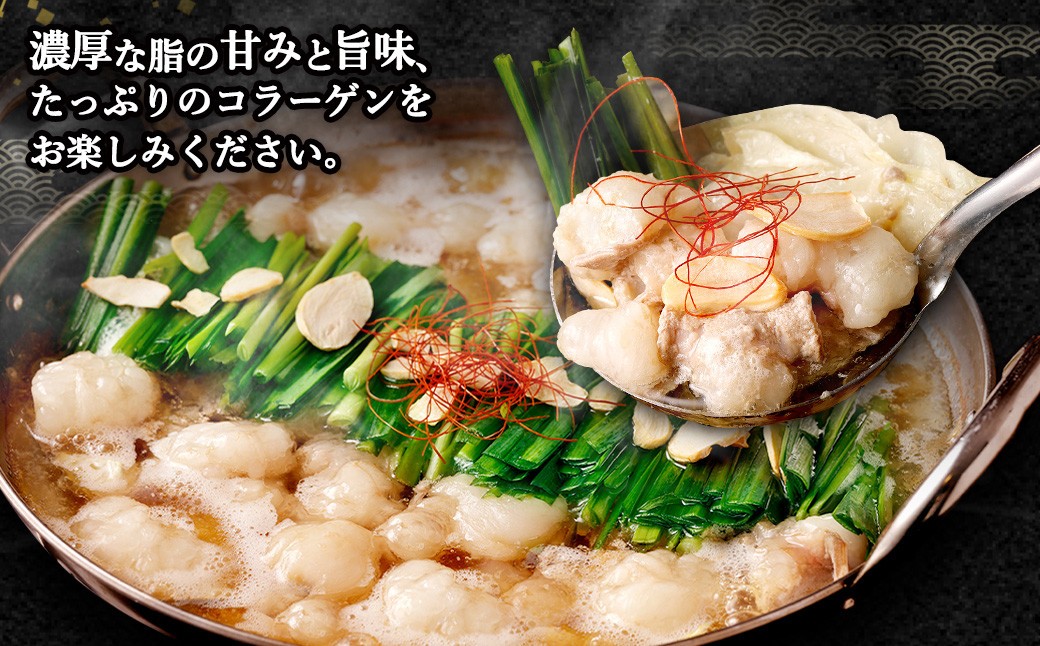 国産牛 もつ鍋 10人前 ちゃんぽん 濃縮スープ付 （みそ味）