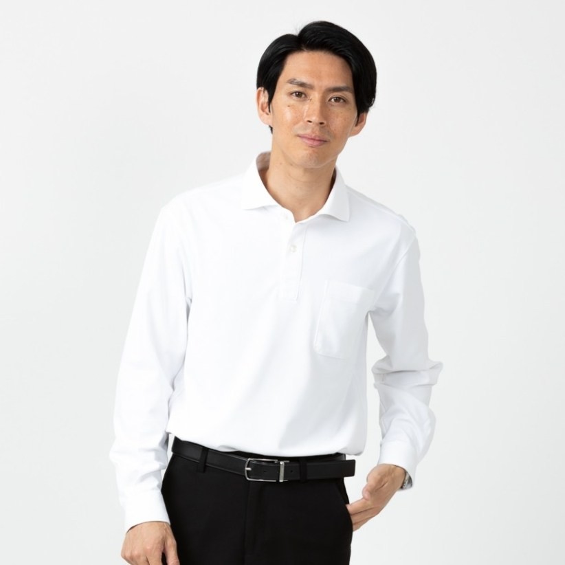 長袖ポロシャツ