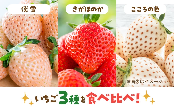 一度で三度おいしい！赤・白・ピンクの3色いちごセット