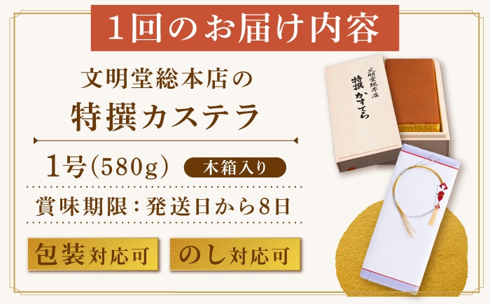 カステラ 長崎 ギフト スイーツ 熨斗 人気 お菓子 和菓子 送料無料 常温 かすてら ざらめ ザラメ 文明堂 定期 定期便