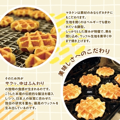 【ふるさと納税限定】 ベルギーの伝統製法で焼き上げたワッフル 《マネケン》 ココアワッフル 16個入り 冷凍 規格外セット