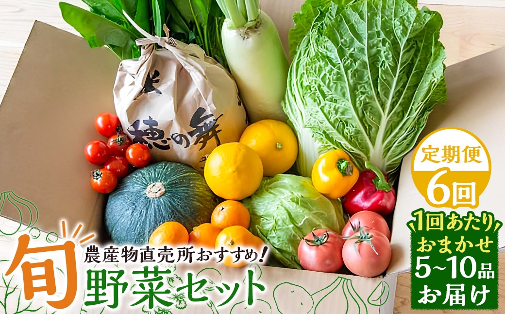 【全6回定期便】 農産物直売所おすすめ！ 旬野菜 セット 5～10品目