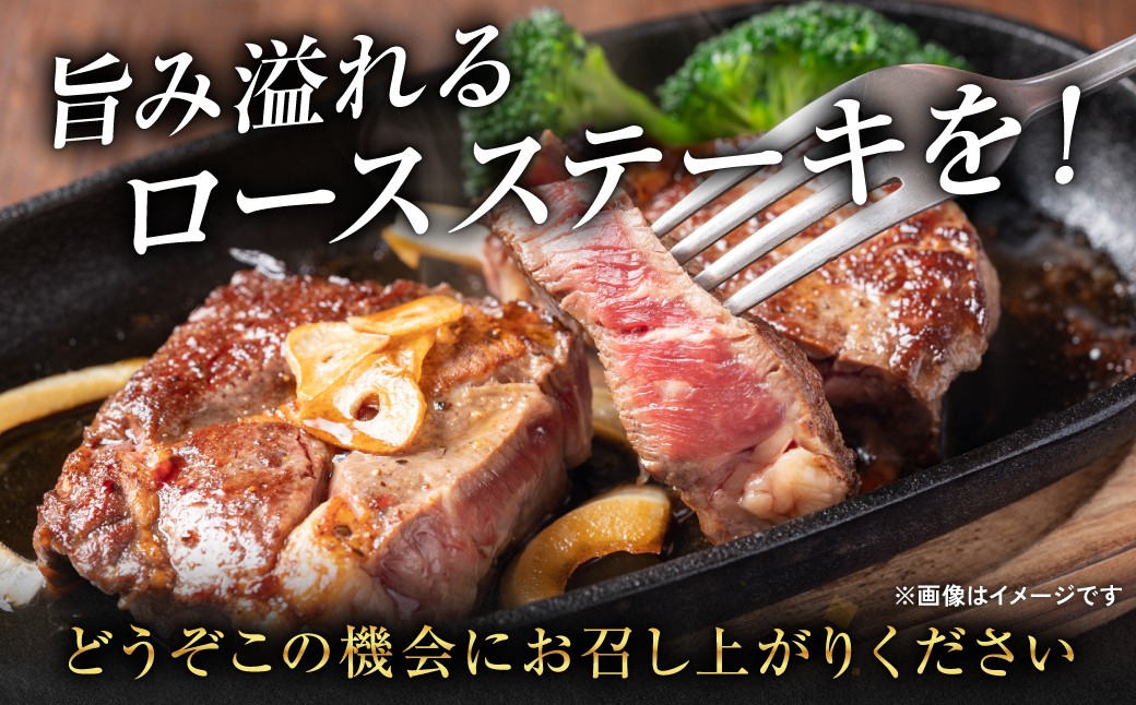 GI認証 くまもとあか牛 ロースステーキ 約500g