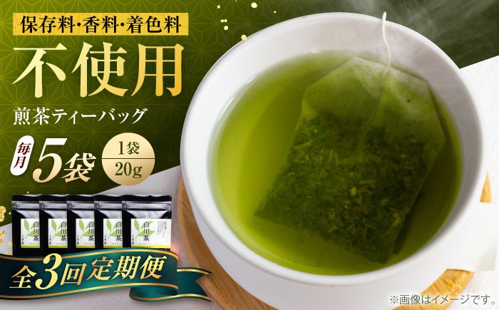 定期便 香る 煎茶フレーバー ティーバッグ 5袋セット お茶 国産 岐阜 白川町