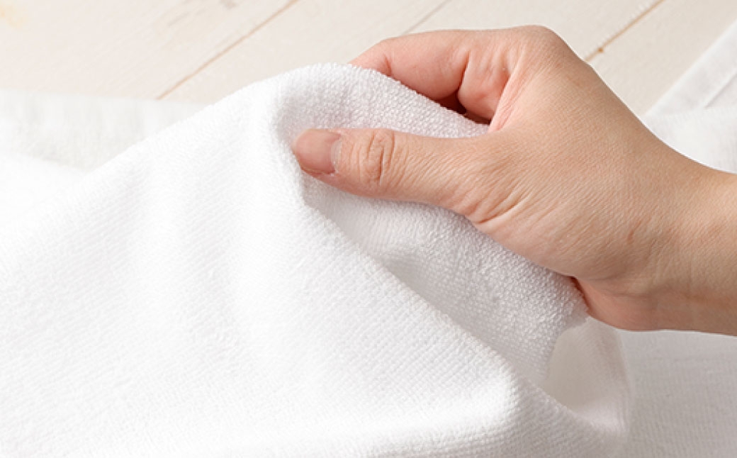 220匁 ヒノキ抗菌防臭加工タオル ショートパイル（ホワイト） 