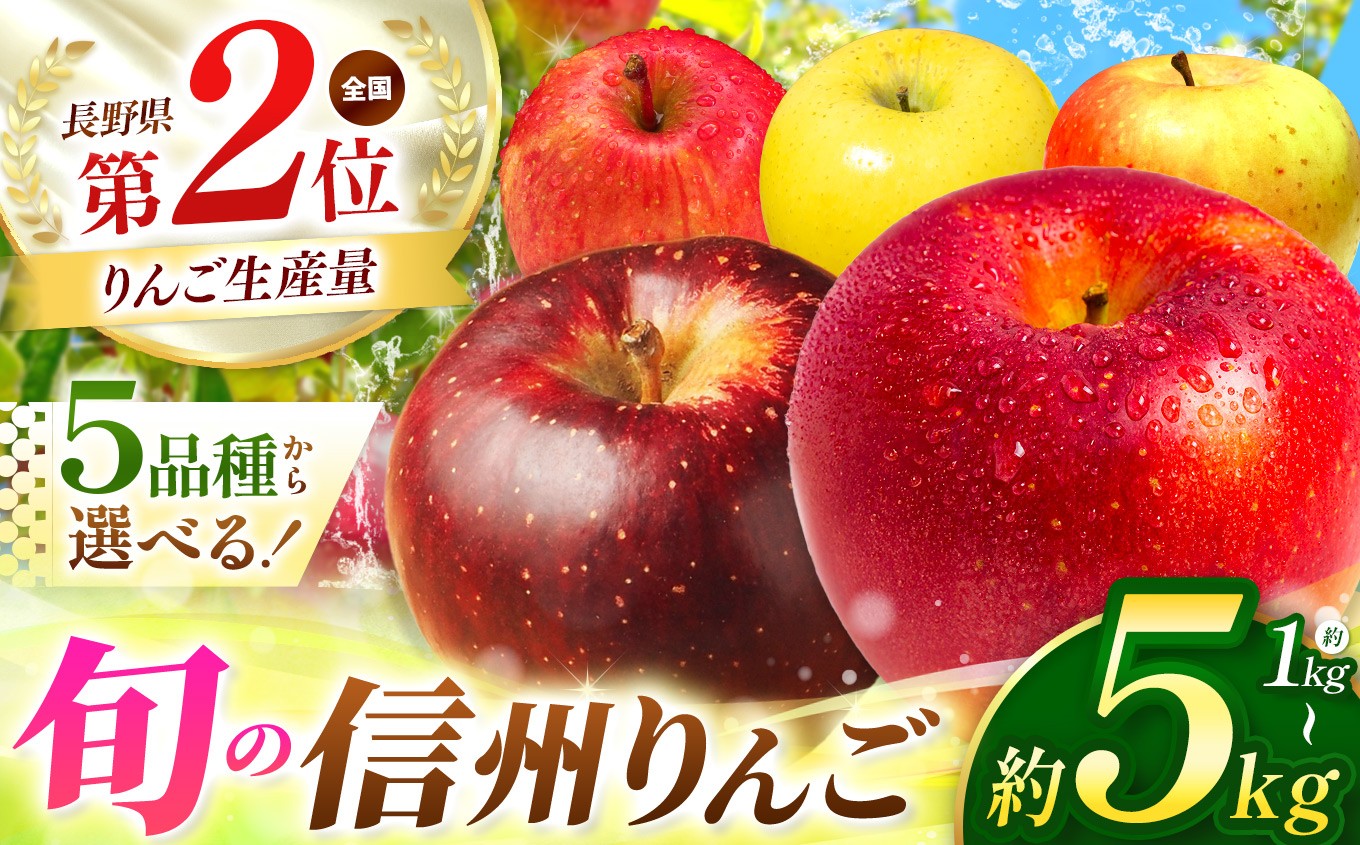 信州から直送！旬のりんごをお好きな品種で♪