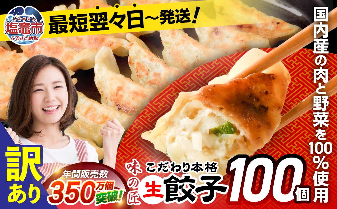【訳あり品】こだわり本格生餃子100個(20人前)　【04203-0451】