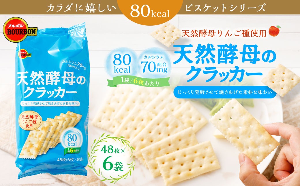 ブルボン「天然酵母のクラッカー」48枚入×6袋