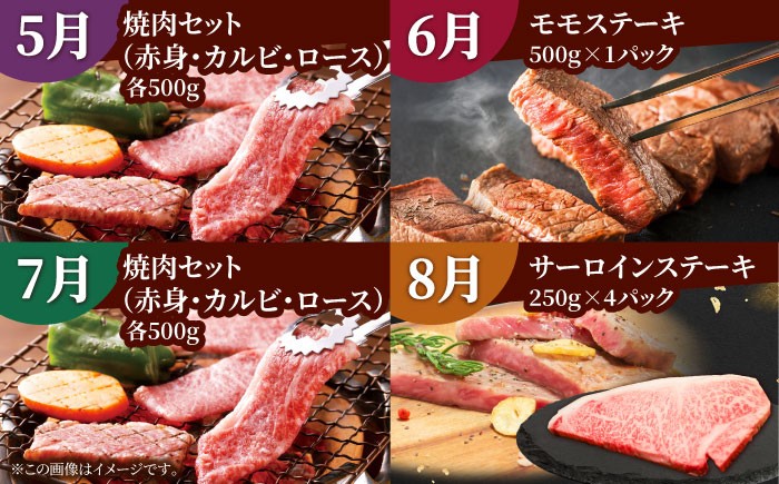 【全12回定期便】佐賀牛 贅沢コース【田中畜産牛肉店】定期便 黒毛和牛 牛肉 ヒレ ステーキ スライス 焼肉 [HBH135]