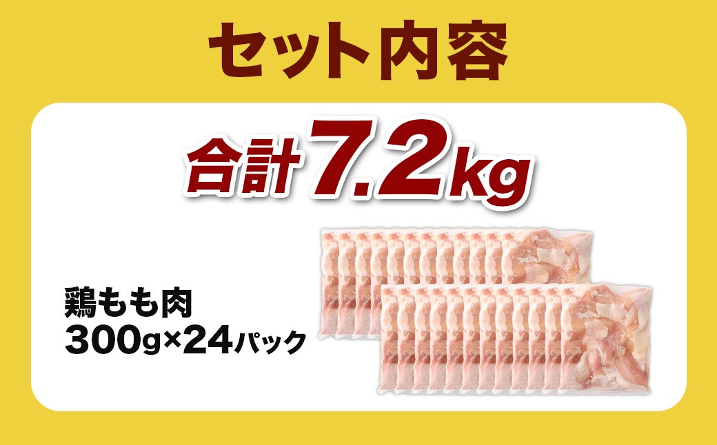 鶏もも肉 300g×24パック 計7.2kg
