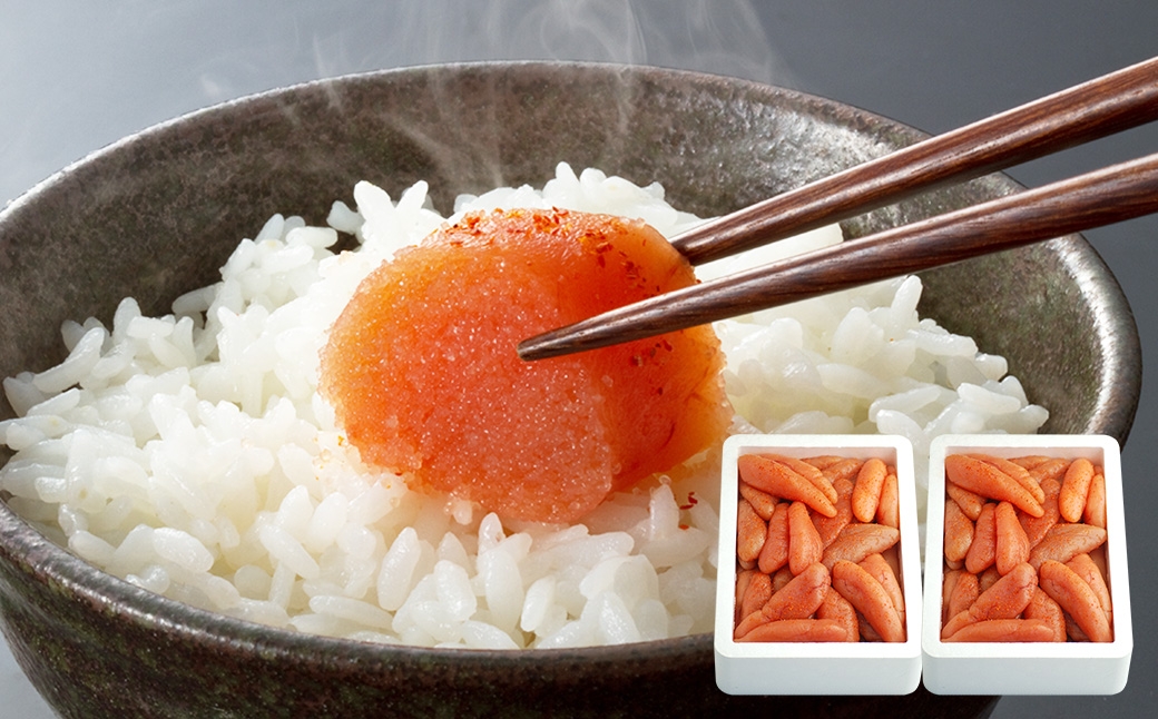 【 訳あり 】 大容量 「 無着色 辛子明太子 」 1kg × 2 （ 一本物 ・ 切れ子込み ）