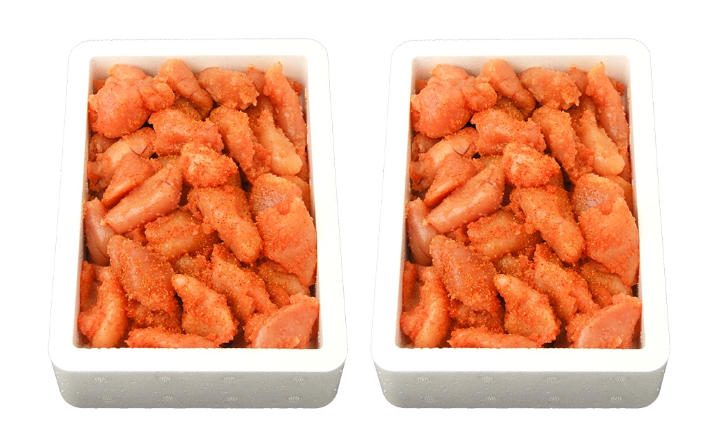 【 訳あり 】 大容量 「 無着色 辛子明太子 小切れ 」 1kg × 2