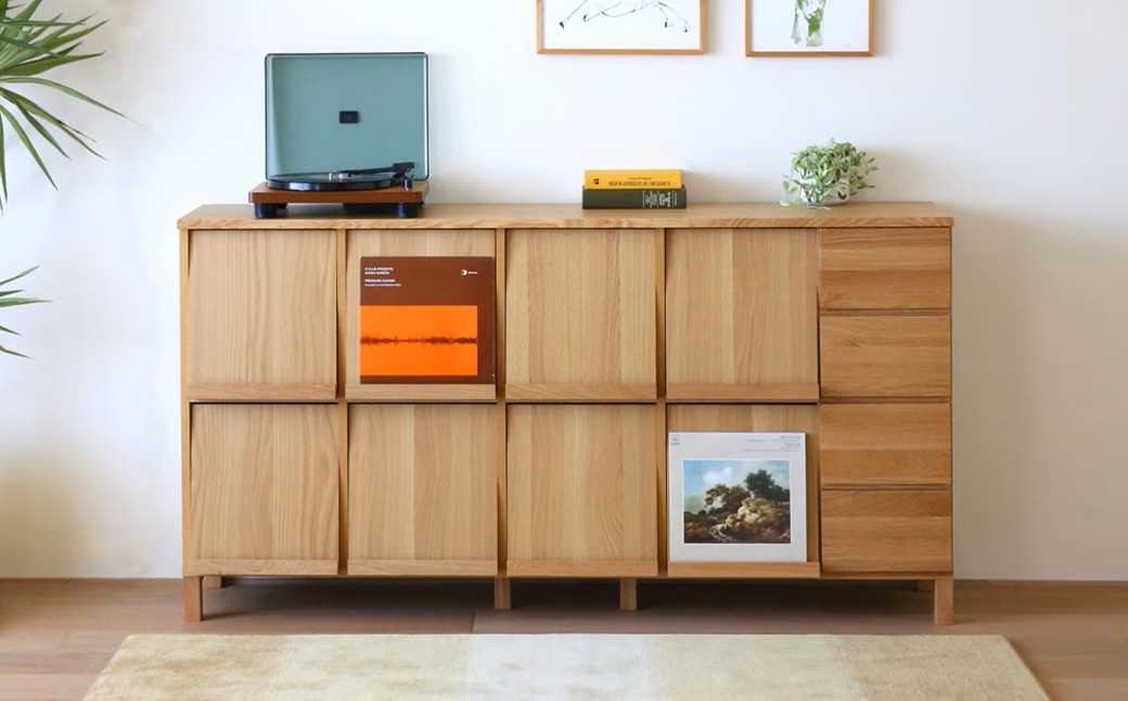 LECCE レッチェ 180マガジンレコードラック オーク 