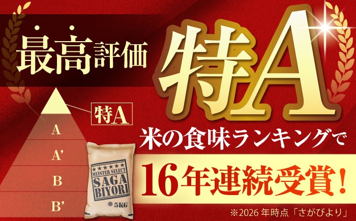 【全3回定期便】さがびより 白米 5kg【五つ星お米マイスター厳選】 [HBL019]