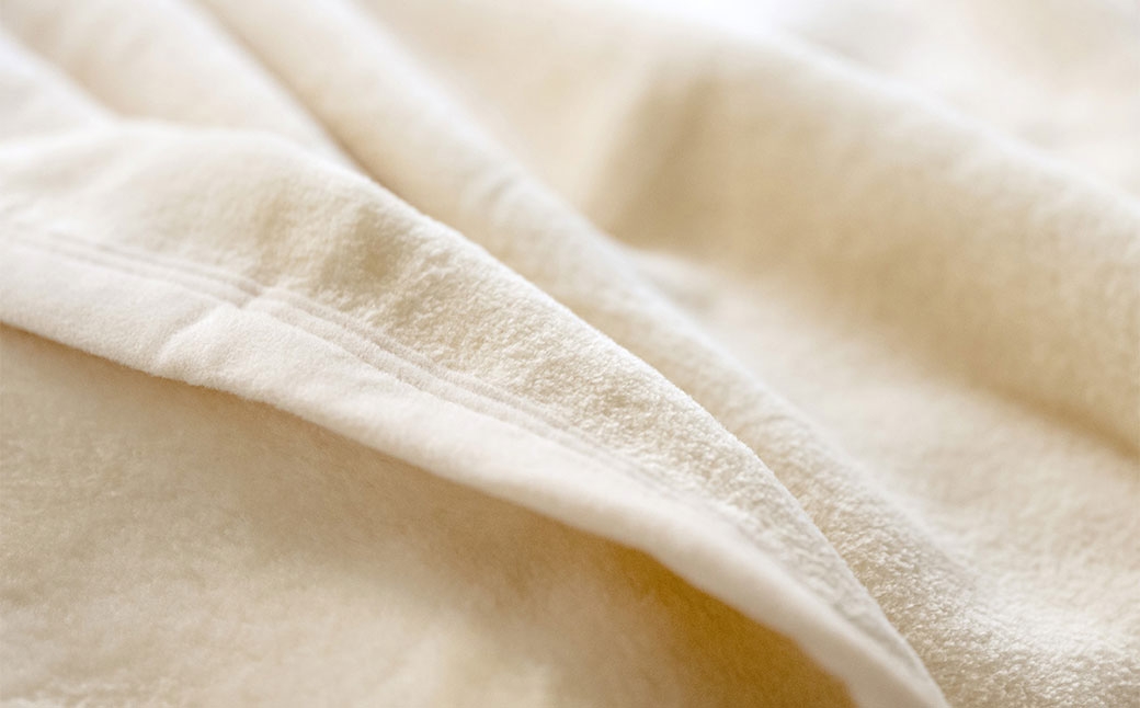 綿毛布 シングル 無着色 ベージュ