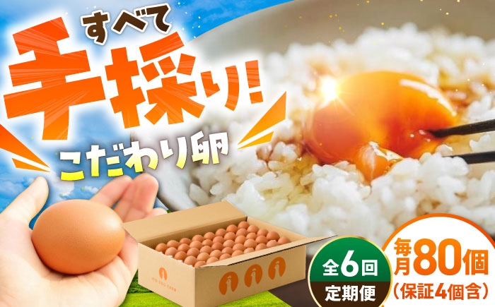 【6回定期便】いとう君ちのあっぱれ卵 80個（76個+割れ補償4個）卵 たまご 鶏卵