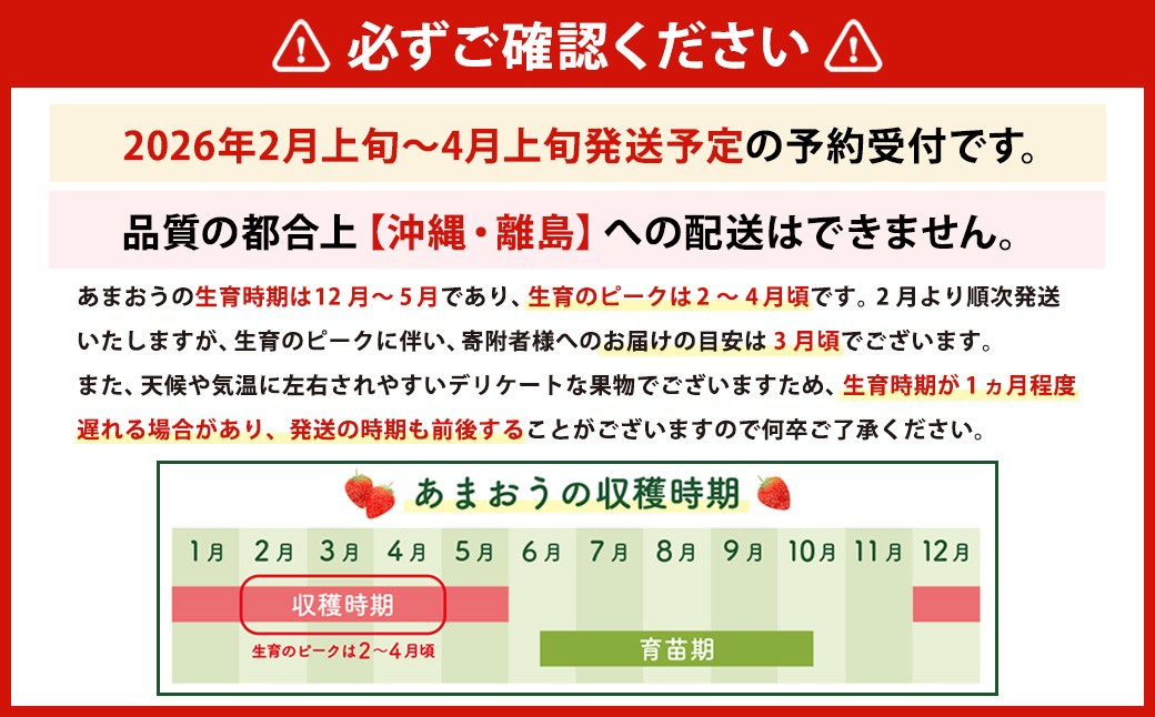 数量限定 福岡県産 あまおう 270g×4パック