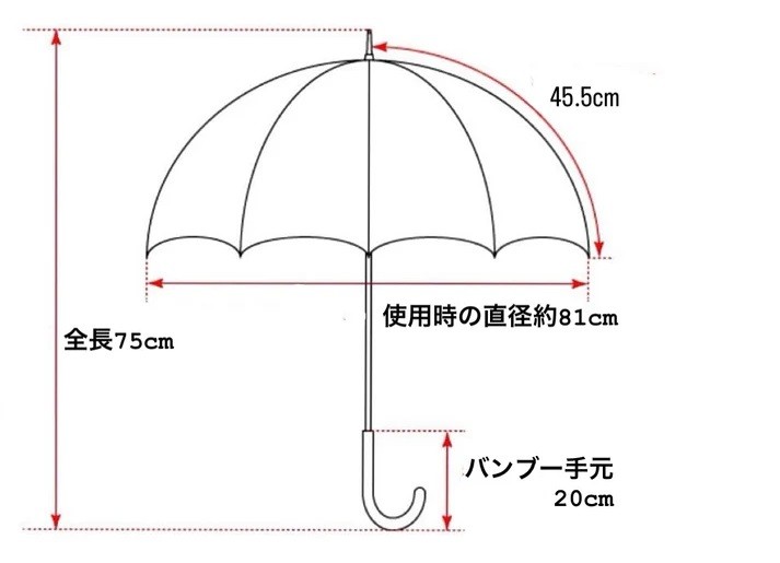 長傘　のサイズについて