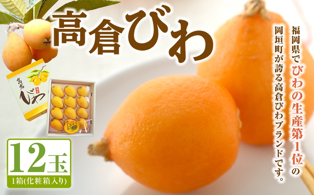 高倉びわ 化粧箱 12玉入り 1箱