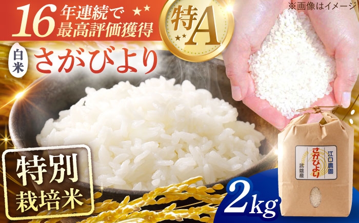 特別栽培米 さがびより 白米 2kg 配送前精米/江口農園[UBF0011] 特A評価 特A 米 お米 精米 ご飯 ごはん