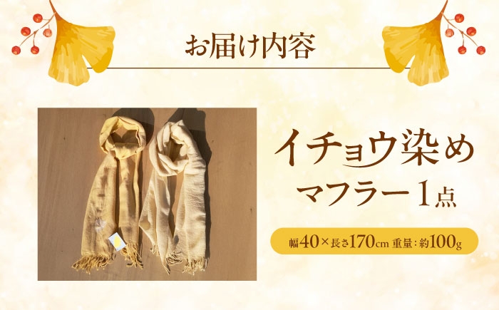 イチョウの枝葉を活用！地球と肌に優しいスーパーウール100%マフラー