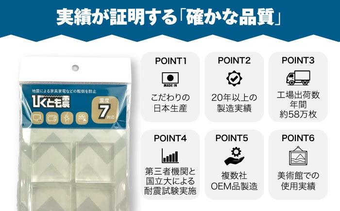 地震対策に！貼るだけ耐震マット