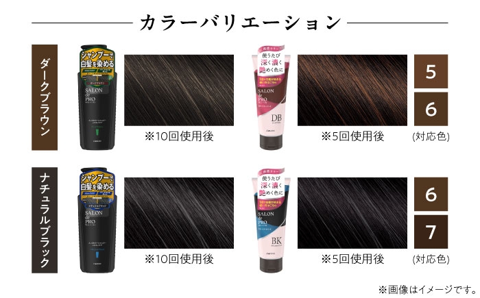 使うたび徐々に染まり、白髪が目立たなくなるカラーシャンプーとトリートメント。
