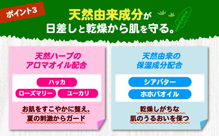 キッズにママに、やさしい使い心地の日焼け止め。置いてかわいいポンプタイプ。