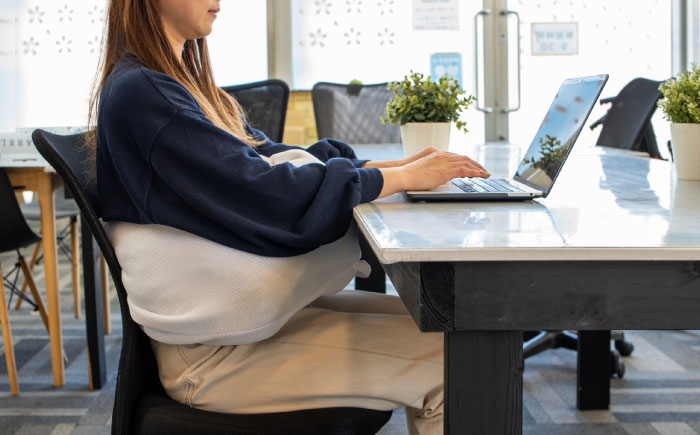 丸ごと洗える環境配慮型サポートクッション