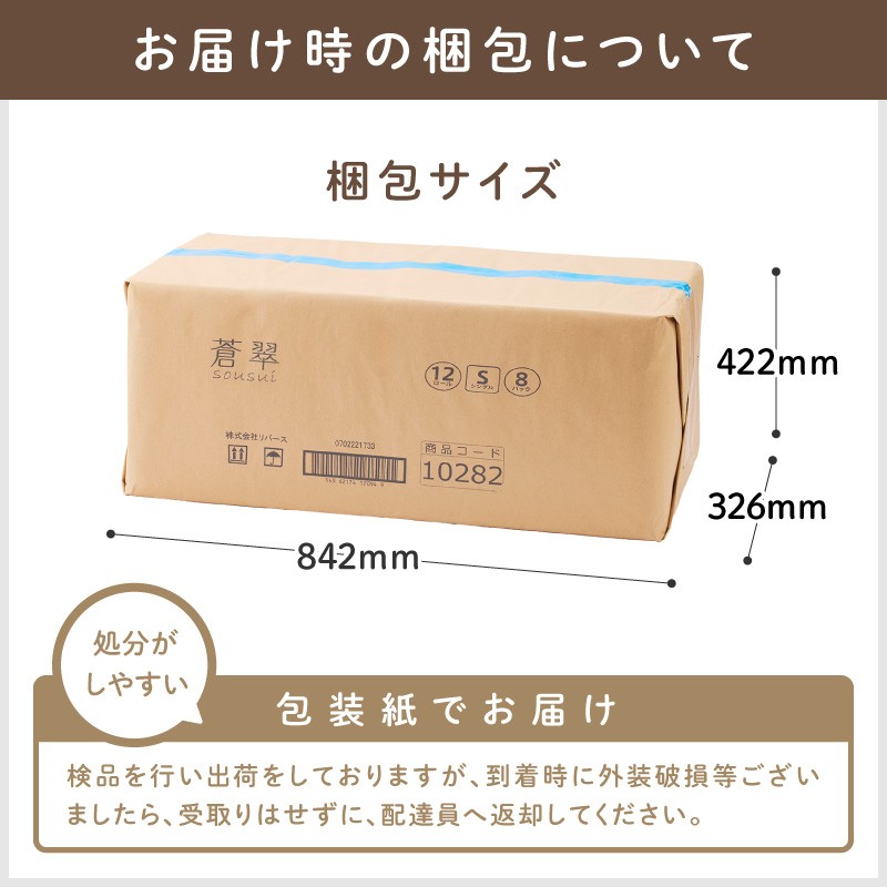 トイレットペーパー 蒼翠 96ロール シングル巻 お届け内容