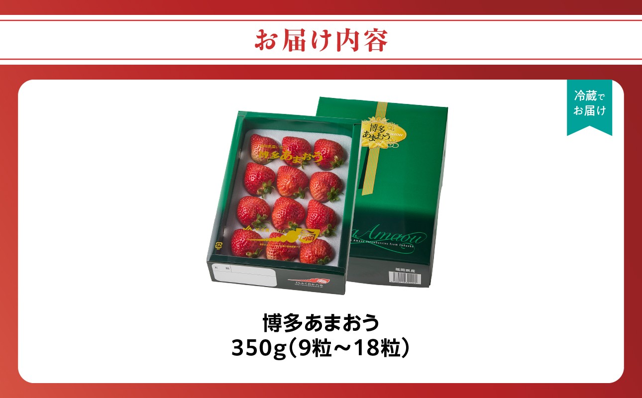 福岡県八女産 博多あまおう 合計350g(9～18粒)