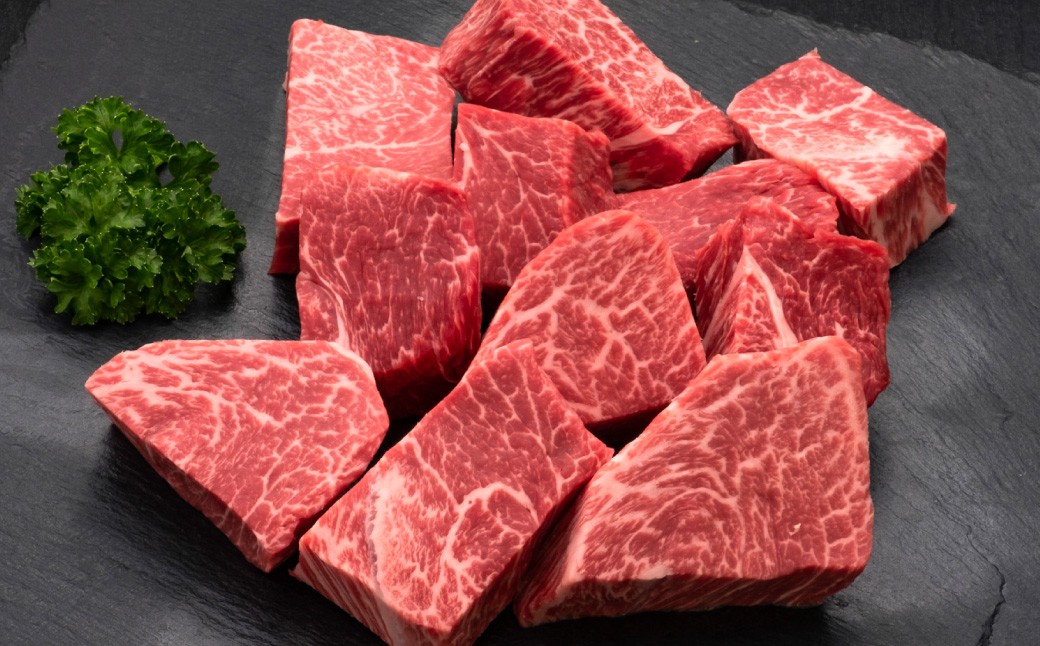 【10ヶ月定期便】【訳あり】 博多和牛ヒレサイコロステーキ 600g×1パック